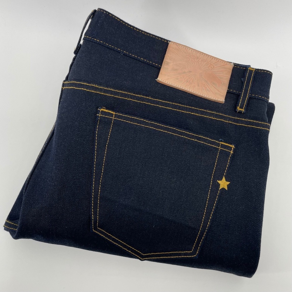 Brave Star Selvage The True Straight BSJ103 Men's Indigo Raw Denim Jeans Size 42